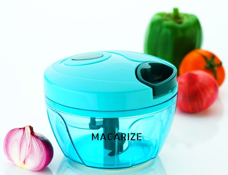 MACARIZE Tornado Quick Chopper Vegetable & Fruit Chopper(01 pc Chopper, 01 Blade Shaft, 01 Mixer Shaft, 01 String Head)