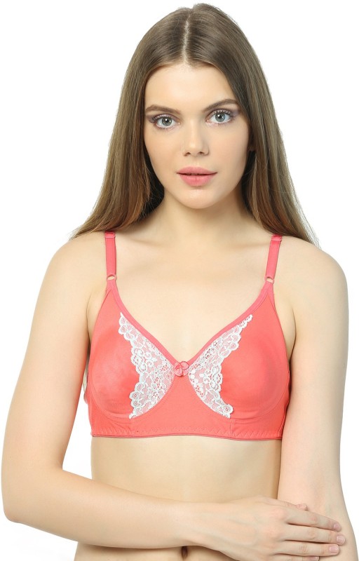 Pinks & Blues Woman Breathable Non-Wired Cotton Blended Full coverage Bra Women...