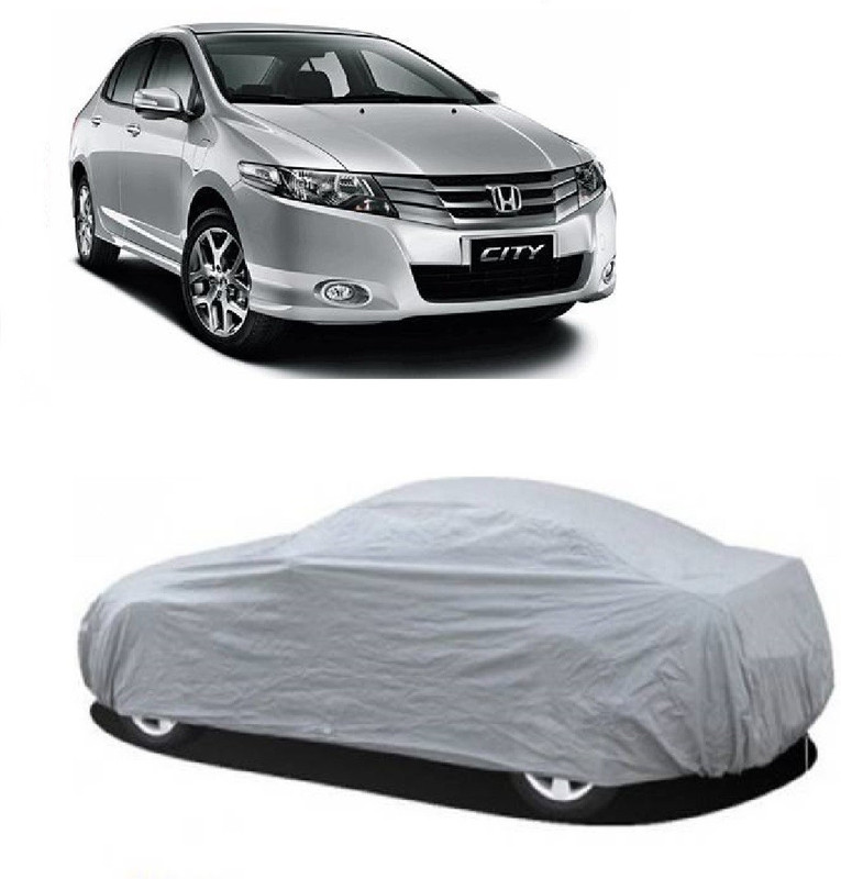 GIFFEN Car Cover For Honda City i-Vtec (Without Mirror Pockets)(Silver, For 2009, 2010, 2011, 2012, 2013, 2014, 2015 Models)