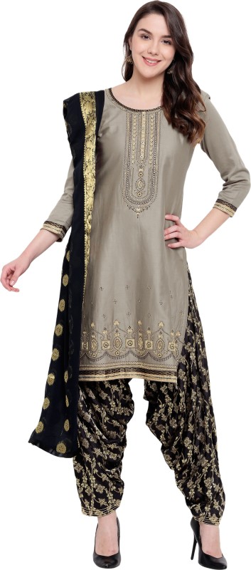 Kvsfab Cotton Embroidered Salwar Suit Material(Unstitched)