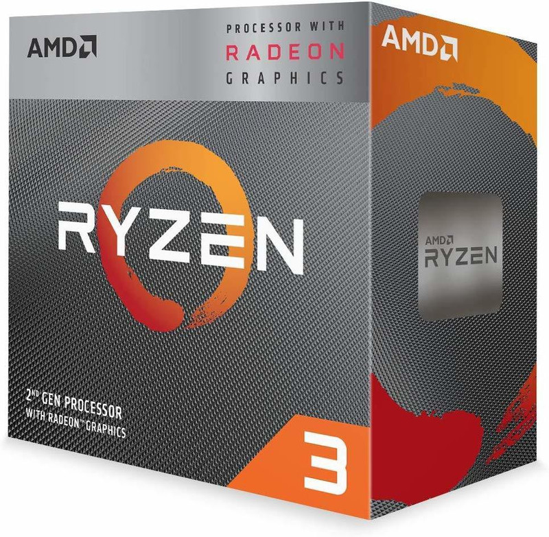 AMD Ryzen 3 3200G with Radeon Vega 8 Graphics (YD3200C5FHBOX) 3.6 Ghz Upto 4 GHz AM4 Socket 4 Cores 4 Threads 2 MB L2 4 MB L3 Desktop Processor(Silver)
