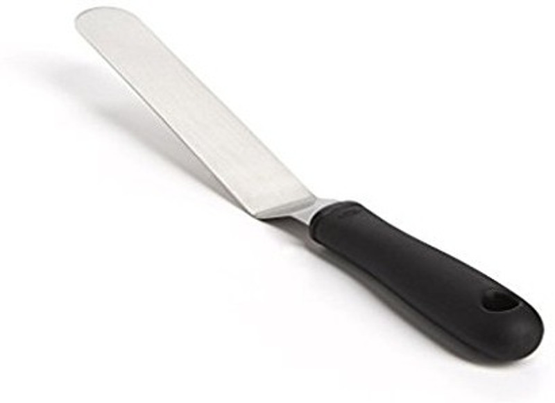 noble foods 6" Angular Stainless Steel Cake Palette Knife/Stainless Steel Icing Spatula, 1 Piece(Silver) Lifting Spatula(Pack of 1)