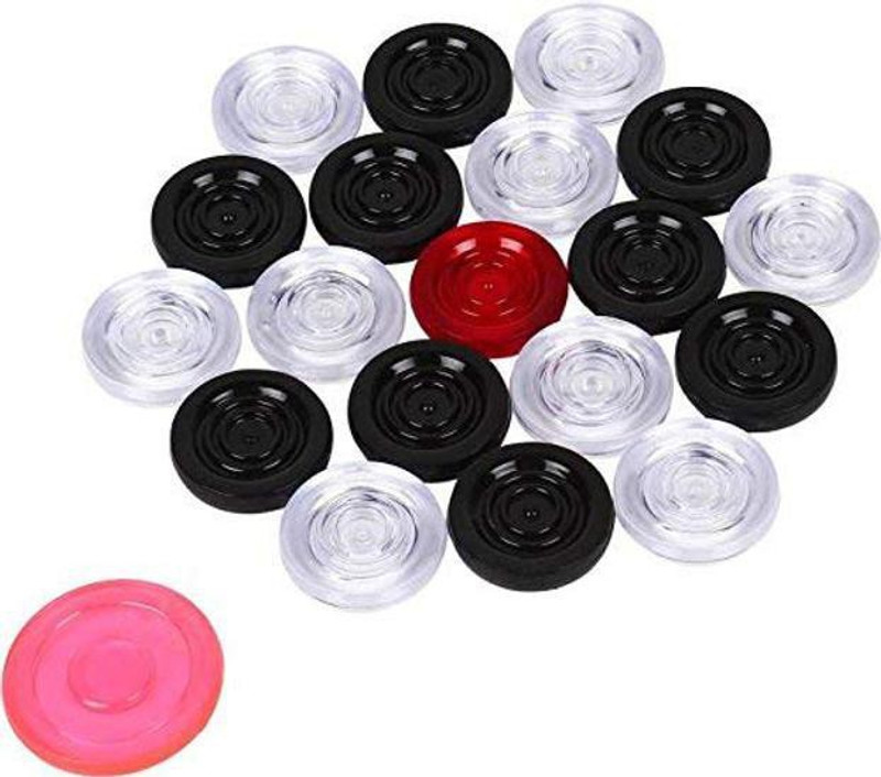 Forgesy Transparent Carom Board Accessories Carrom Pawns(Pack of 25)