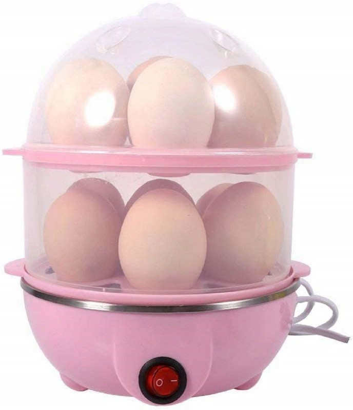 Pctor Double Layer 14 Eggs Large Capacity Multifunction Egg Boilers Steamed Egg Custard Cooking Electric Egg Cooker Boiler with Stainless Steel Bowl P-DOUBLE_LAYER_EGG_BOILER Egg Cooker(Pink, 14 Eggs)