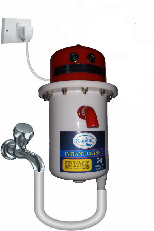 Capital PORTABLE GEYSER 3KW 1 L INSTANT ELECTRIC GEYSER MULTI PURPUSE 1 L Instant Water Geyser(Red, White)