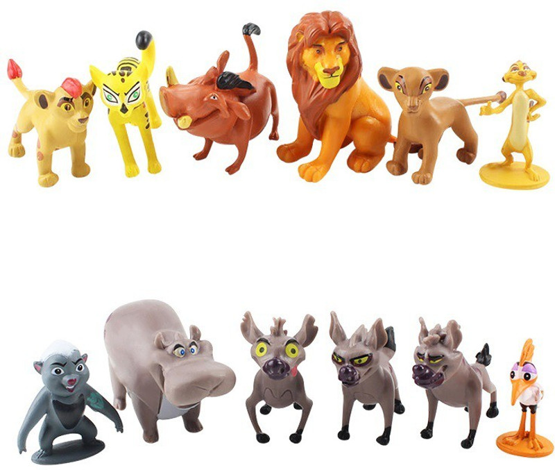 Delite Fun Play Simba the lion king pack of 12 mini toy figures(Multicolor)