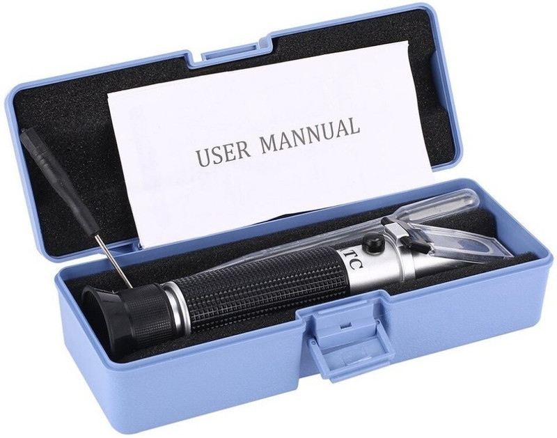 Divinext 0-100% Handheld ATC Salinometer Seawater Salt Water Salinity Meter Nitrate Tester Salinity Meter