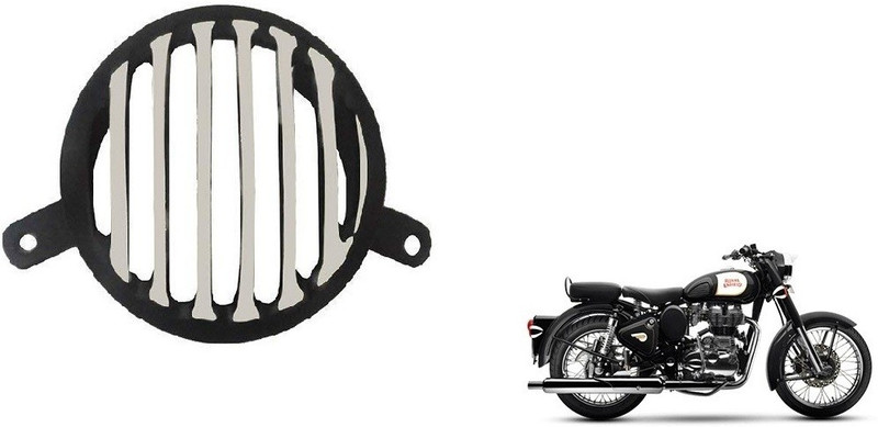 Biking Hub 16247 Heavy Metal Tail Light Grill Half CNC Bike Headlight Grill(Black, Silver)