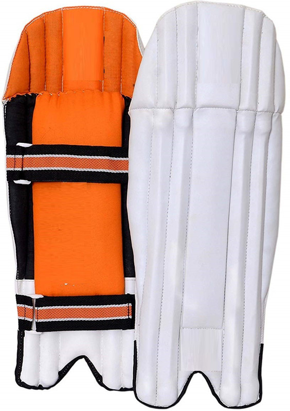 AVATS Complete Leg Protection Wicket Keeping Leg Men's (39 - 43 cm) Wicket Keeping Pad(White, Orange, Left & Right)