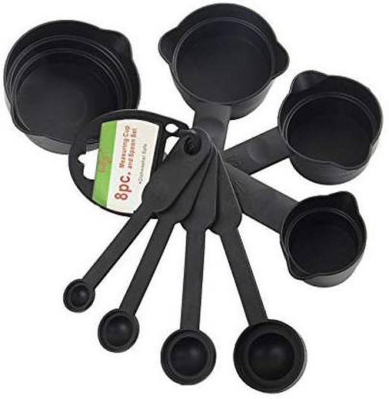 crafting maker 8 Pcs Measuring Spoons and Measuring Cup Set Plastic Measuring Spoon(Pack of 1)