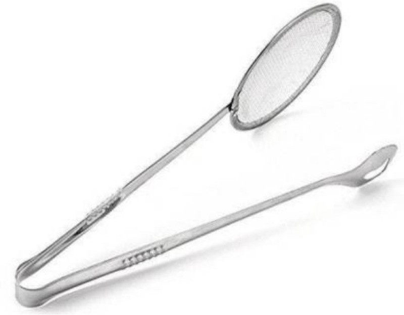 Hridaan 852 Stainless Steel Mesh Strainer Oil Residue Cooking Fryer 28 cm Utility Tongs(Pack of 1)