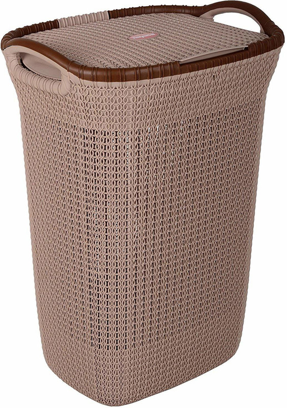 NAYASA 45 L Brown Laundry Basket(Plastic)