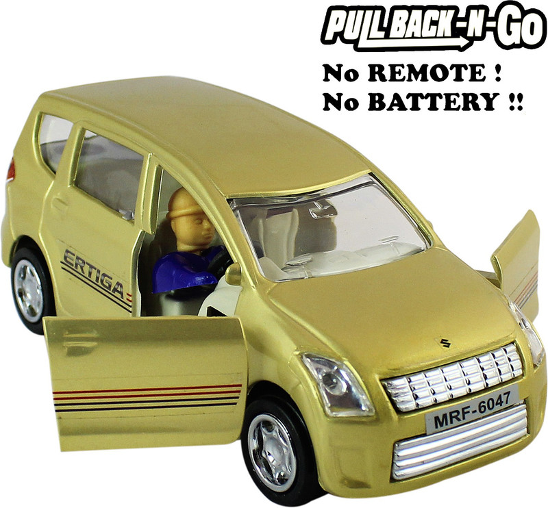Shinsei Pull Back Maruti Ertiga Car | Opening Doors | Miniature Scaled Models |Miniature Toy | Dinky Cars |(Metalic Golden, Pack of: 1)