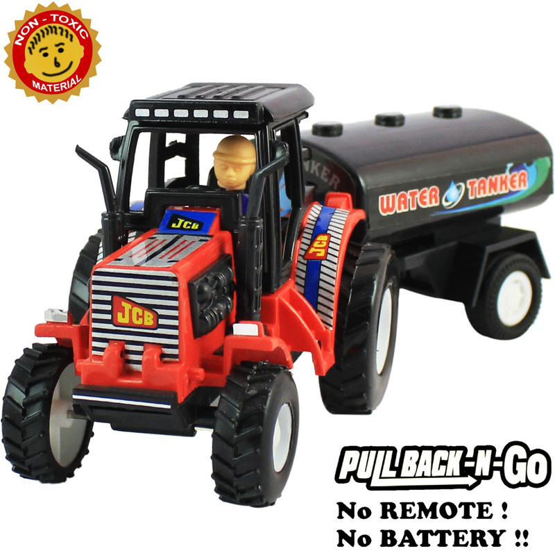 Shinsei Pull Back Water Tanker | No Battery No Remote | Miniature Scaled Models | Dinky Toy(Red, Pack of: 1)