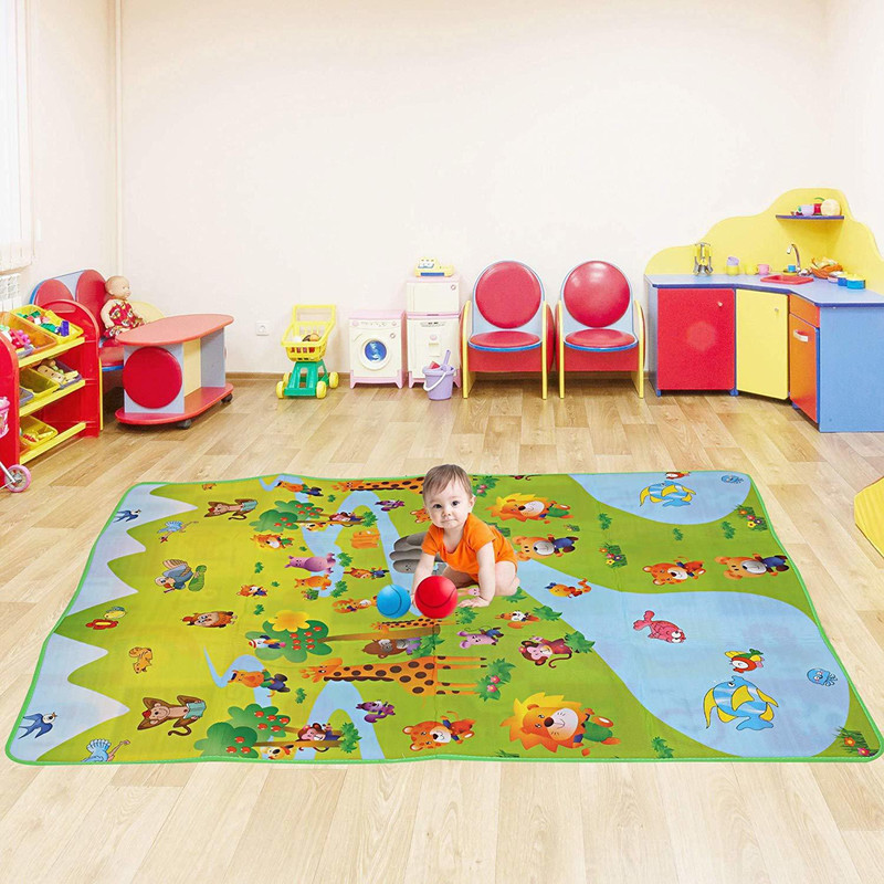 KUBER INDUSTRIES Microfiber Baby Play Mat(Multicolor, Free)