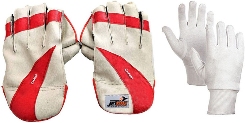 JetFire Champ Wicket Keeping Gloves Combo With Inner Gloves Wicket Keeping Gloves(Multicolor)