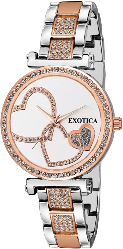 Exotica Fashion EFSPL-9007-Two Tone T Analog Watch - For Girls