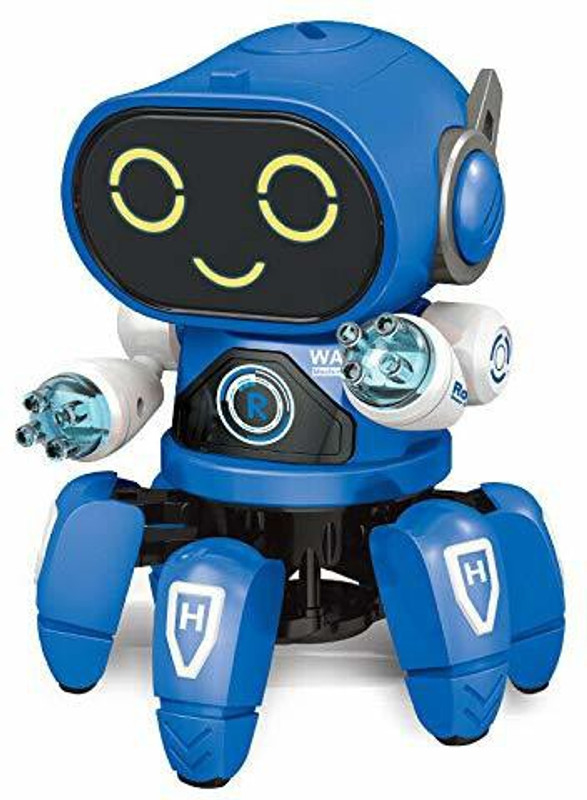 Tiny Tales Bot Robot Pioneer | Colorful Lights and Music | All Direction Movement | Dancing Robot Toys for Boys and Girls | Blue(Blue)
