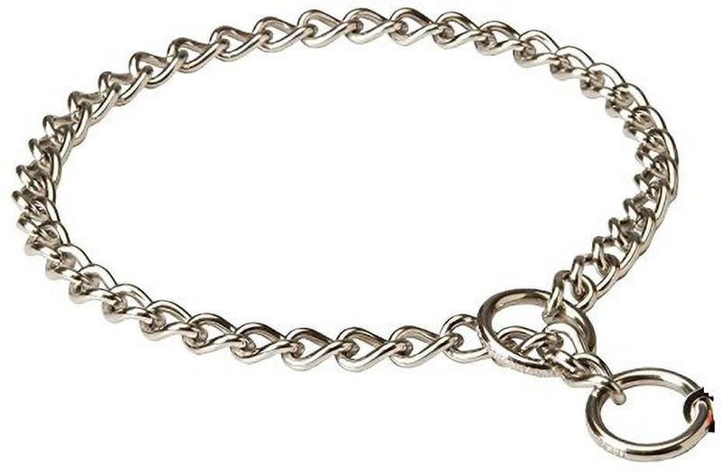 PetZilla Dog Chocke Chain Collar 63 cm Medium For All Dogs 63 cm Dog Chain Leash(Silver)