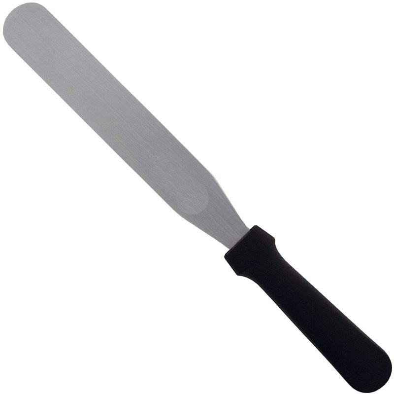 LUMZIA Stainless Steel Cake Palette Knife/Stainless Steel Icing Spatula 8 inch Stainless Steel Cake Server(Black, Pack of 1)
