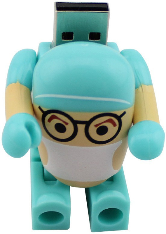 KBR PRODUCT JOURNEY LATEST DESIGN INNOVATIVE SURGERY DOCTOR TOY HIGH SPEED USB 2.0 8 Pen Drive Compatible with Audio Player, Desktop Computer, Gaming Console, Laptop, Television USB 2.0 Plastic Case(Green, Beige)