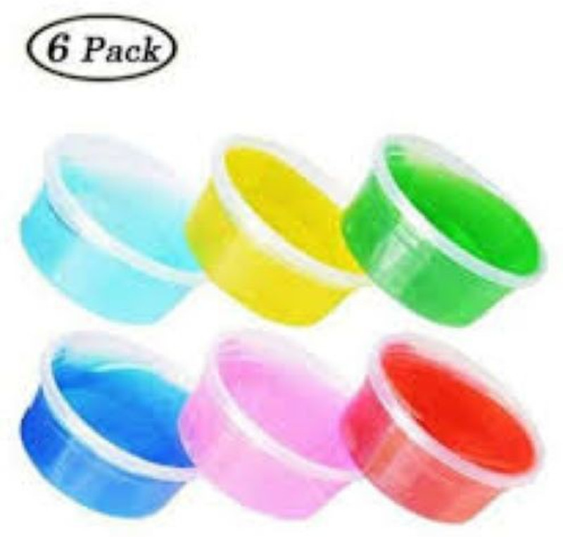 BREEPREE Magic slime Gel Air Dry Crystal clay for kids (Pack of 6) Multicolor Putty Toy