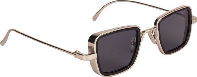 LA MEKNOS Rectangular, Shield Sunglasses(Black)