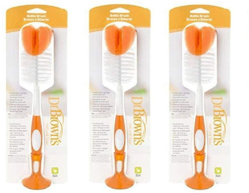 Dr Brown's Natural Flow Bottle Brush(Orange)