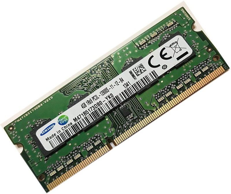 Samsung DDR3 DDR3 4 GB (Dual Channel) Laptop (m471b5173dbop-yko 12800s)(Green, Blue)
