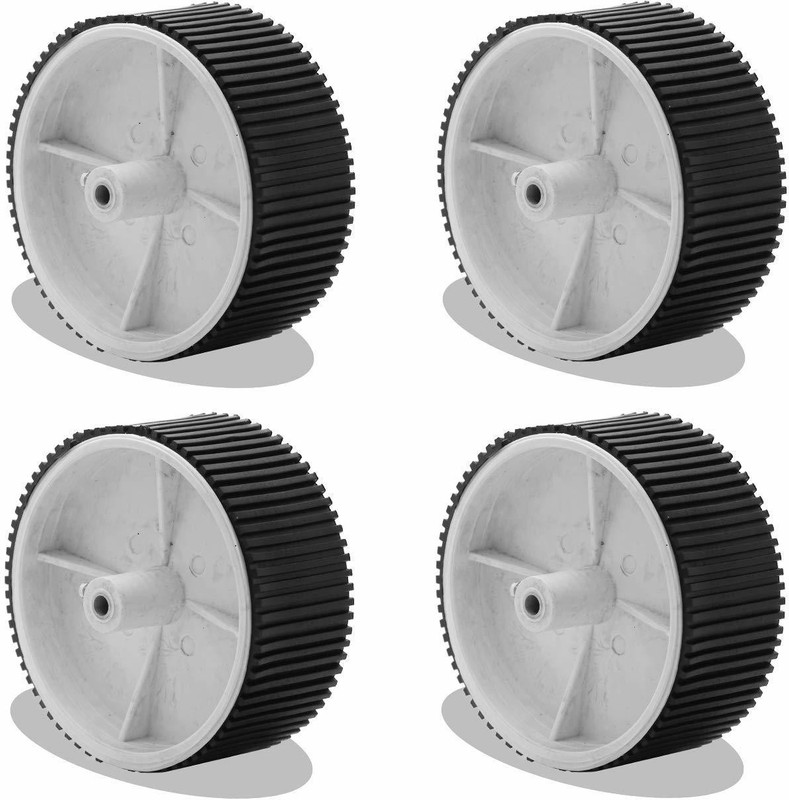 TRUSTECH W-10x4 10 X 4 Cm Robot Wheels, Tyres for 6 mm Shaft Geared Dc Motor - 4PCS Electronic Components Electronic Hobby Kit