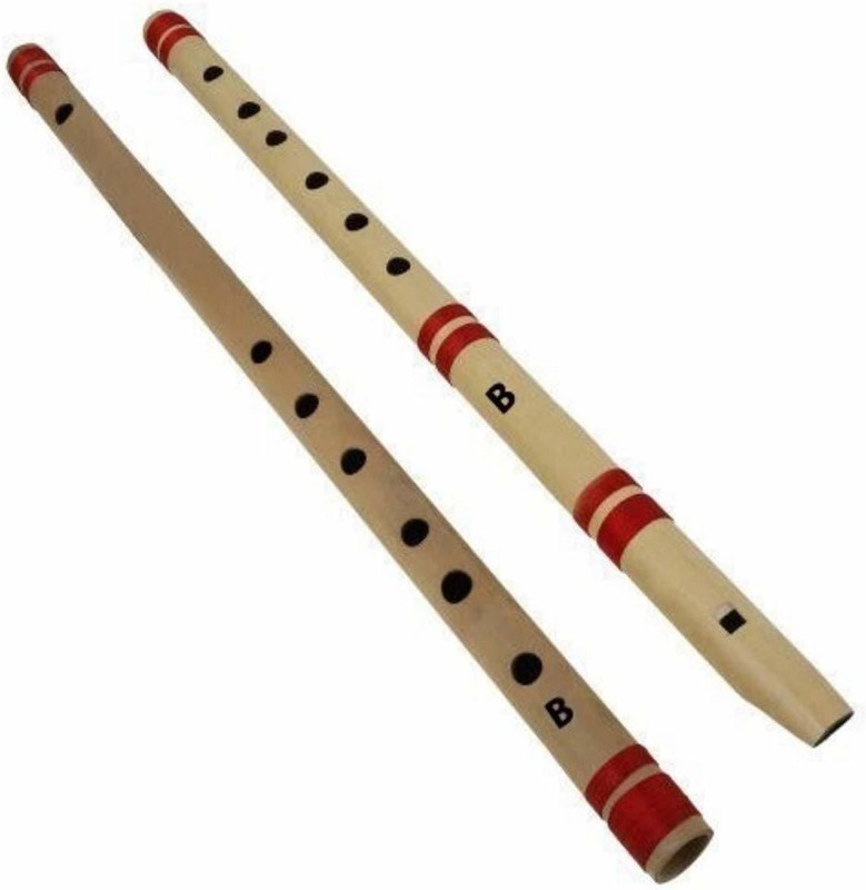 SG MUSICAL Set Of Fipple & Transverse Bamboo Flute For Beginners, Both B Scale Flutes Bamboo Flute(35 cm)