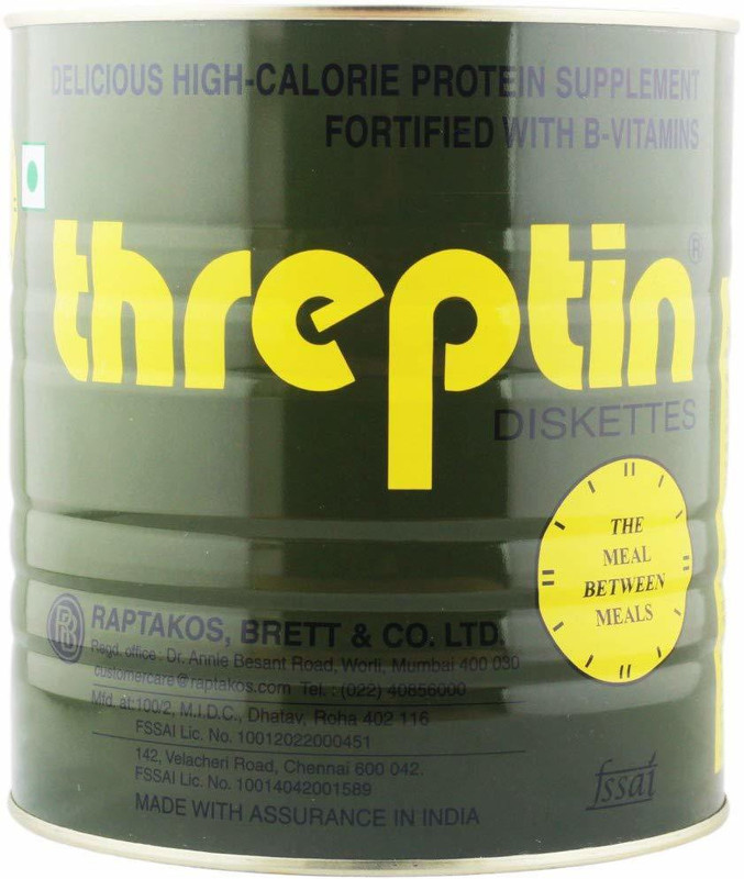 Threptin Diskettes High-CalorieProtein Supplement Protein Cookie(1000 g, Plain)