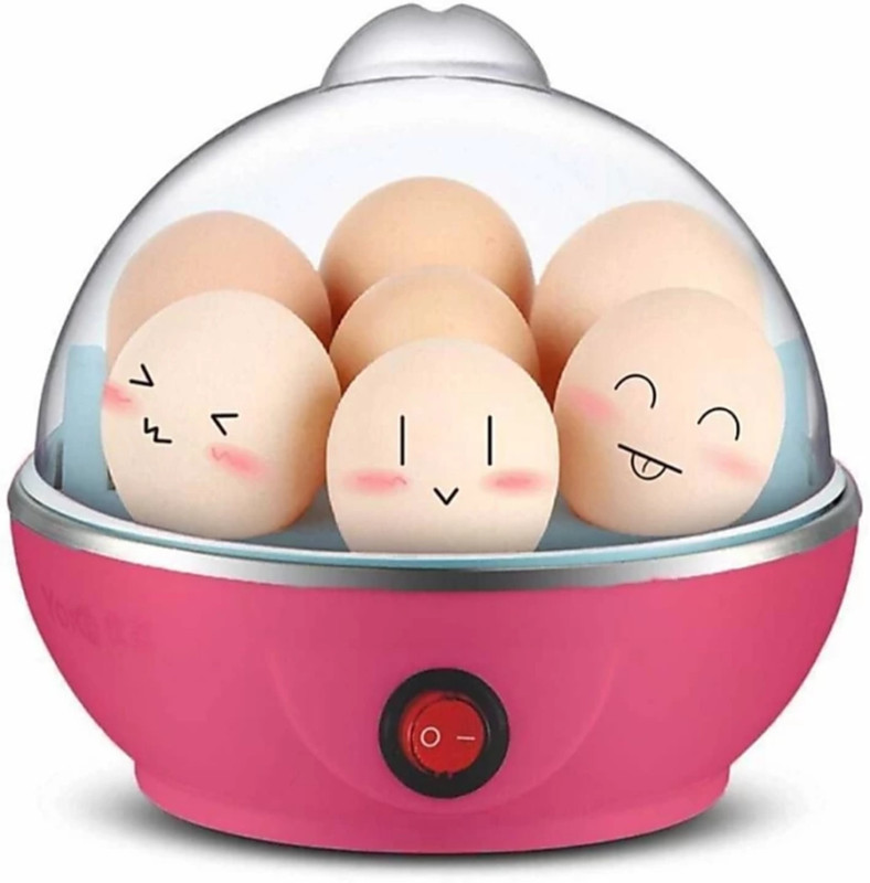 Krishna Product Electric 7 Egg Boiler Cooker Electric 7 Egg Boiler Cooker Egg Cooker EGG BOILER VK10 Egg Cooker(Pink, 7 Eggs)