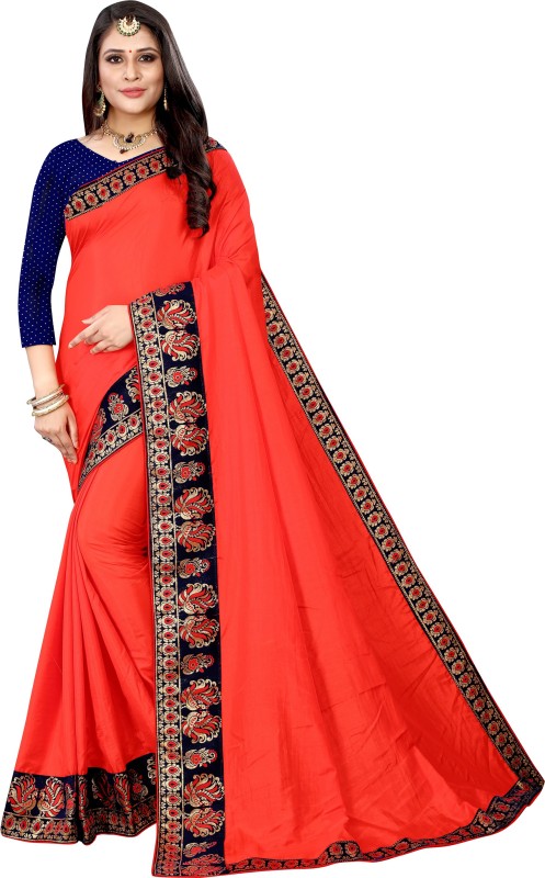 Prabhas Woven Bollywood Cotton Silk Saree(Red)