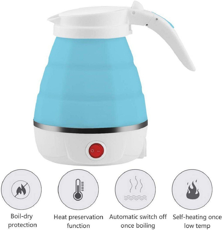NITS VENTURE Silicone Folding Eilecric Kittle Electric Kettle(0.6 L, Multicolor)