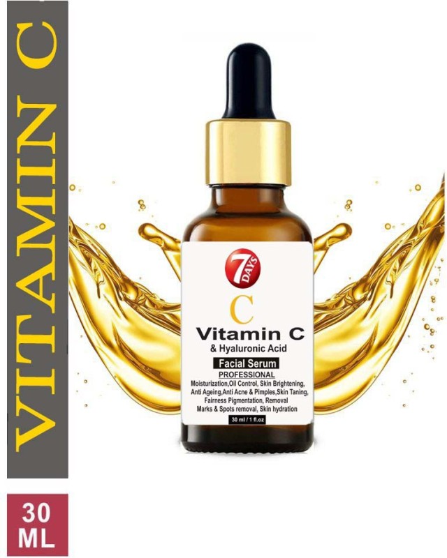 7 DAYS Organics Vitamin C Serum For Face With Hyaluronic Acid, Witch...
