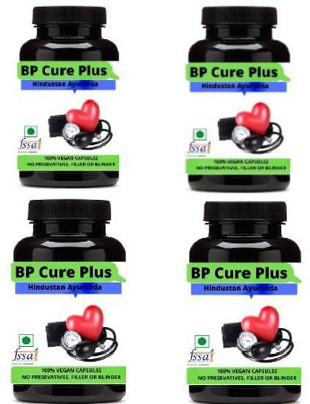 Hindustan Ayurveda BP Cure Plus-Herbal Capsule(Pack of 4, 120)