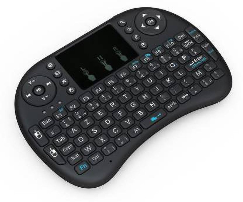 lexcru Wireless Mini Keyboard with Touchpad Black - Battery Included With Wireless adapter Bluetooth Handheld Tablet Keyboard Compatible with Desktop, Laptop, Mac(Black)