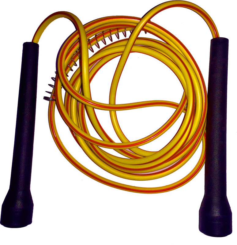 HOMMER SKIPPING ROPE PENCIL WITH LITE HADLE Freestyle Skipping Rope(Yellow, Length: 274 cm)