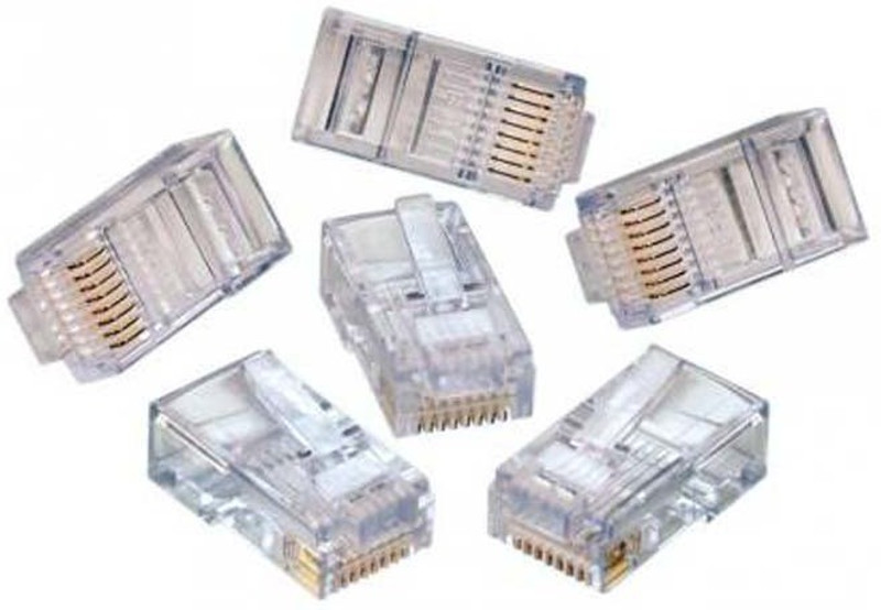 Mak World RJ45 Lan Connector Pack of 100 Pcs Network Interface Card(White)