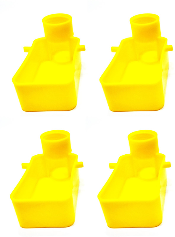 PickMePets Bird Cage Drinker Cups for Any Bottle Use (Pack of 10) Caged Bird Feeder(Yellow)