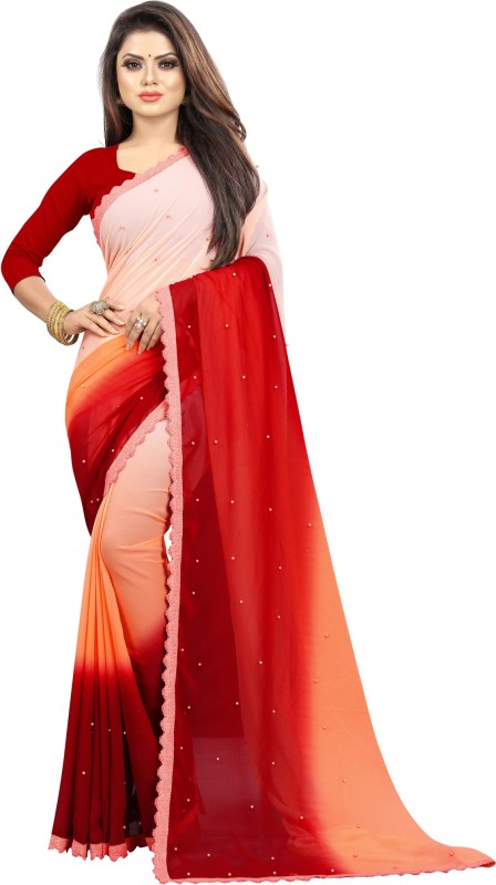 fashion Day Self Design Bollywood Georgette Saree(Multicolor)