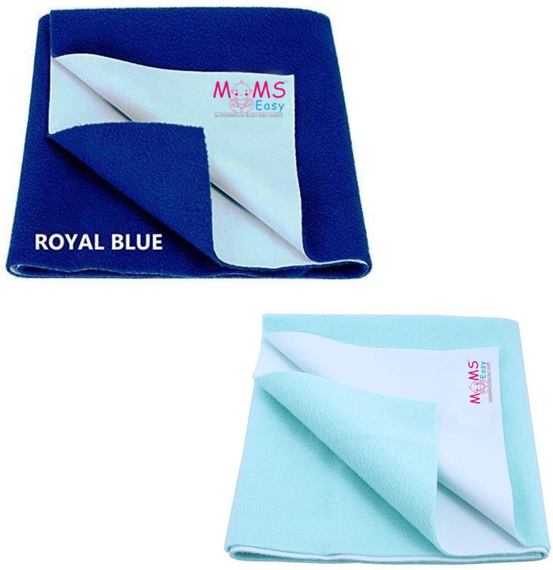 Moms Easy Cotton Baby Bed Protecting Mat(Blue, Sky Blue, Small)