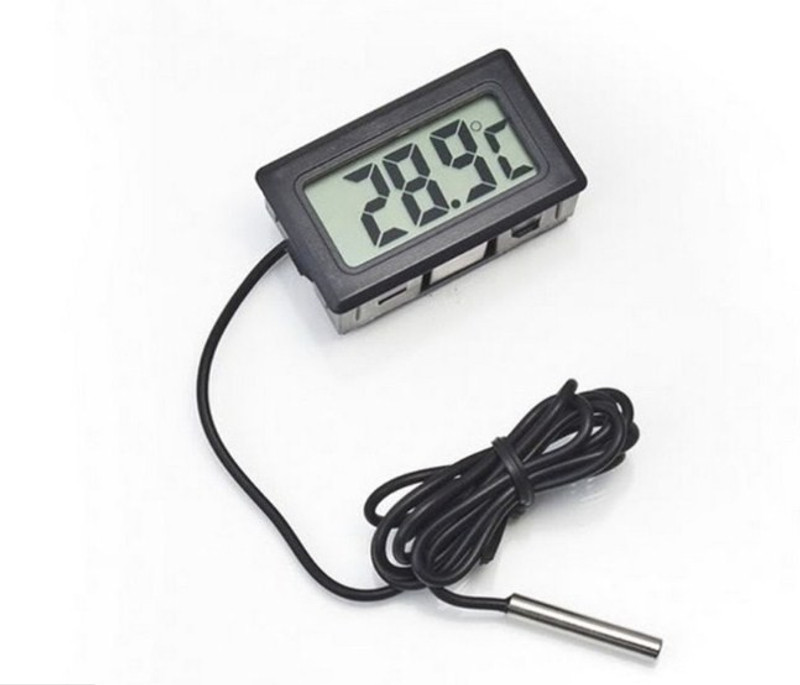 ibotech BestPrice Mini LCD Digital Thermometer Sensor Wired for Room temperaure/fridges/Indoor/Outdoor Portable Pocket LCD Electronic Temperature Meter All-in-One Digital Moisture Measurer(40 mm)