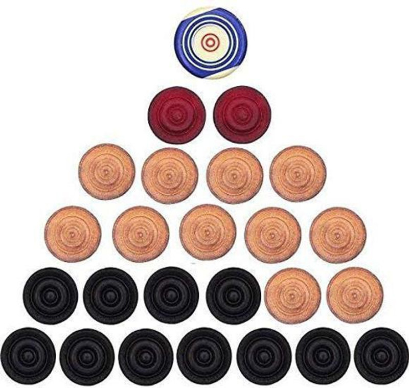 Aryan Sports Coin_Striker Carrom Pawns(Pack of 24)