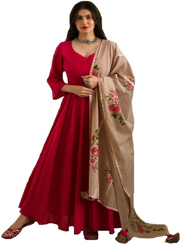 Style Amaze Cotton Silk Blend Solid Salwar Suit Material(Semi Stitched)