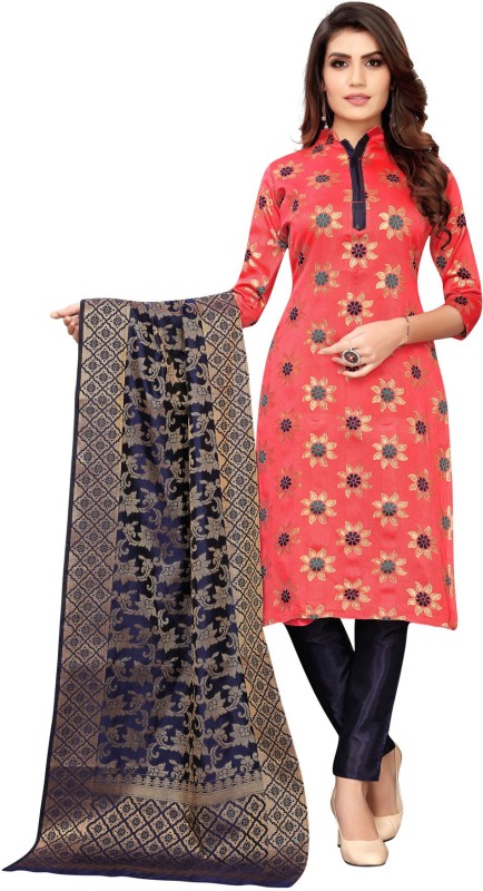 Saara Brocade Embellished, Woven Salwar Suit Material(Unstitched)