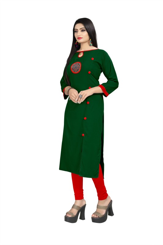Mahakal Sell Casual Printed Women Maternity Wear Kurti(Green, Red)