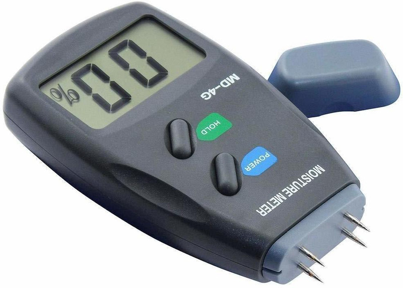Niyam Digital LCD Wood Moisture Humidity Meter MD-4G MD-4G Humidity Meter Wood Moisture Analyzer Hygrometer Tester 4 Pins Digital LCD Pin-Type Digital Moisture Measurer(4 mm)