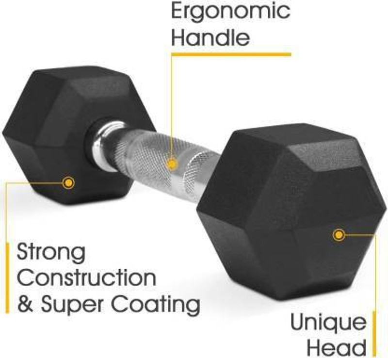 Fit World 3 kg 3KG HEXA DUMBBELL 1PIECE,( 3KG* 1PIECE HEX DUMBBELL) Home Gym Combo